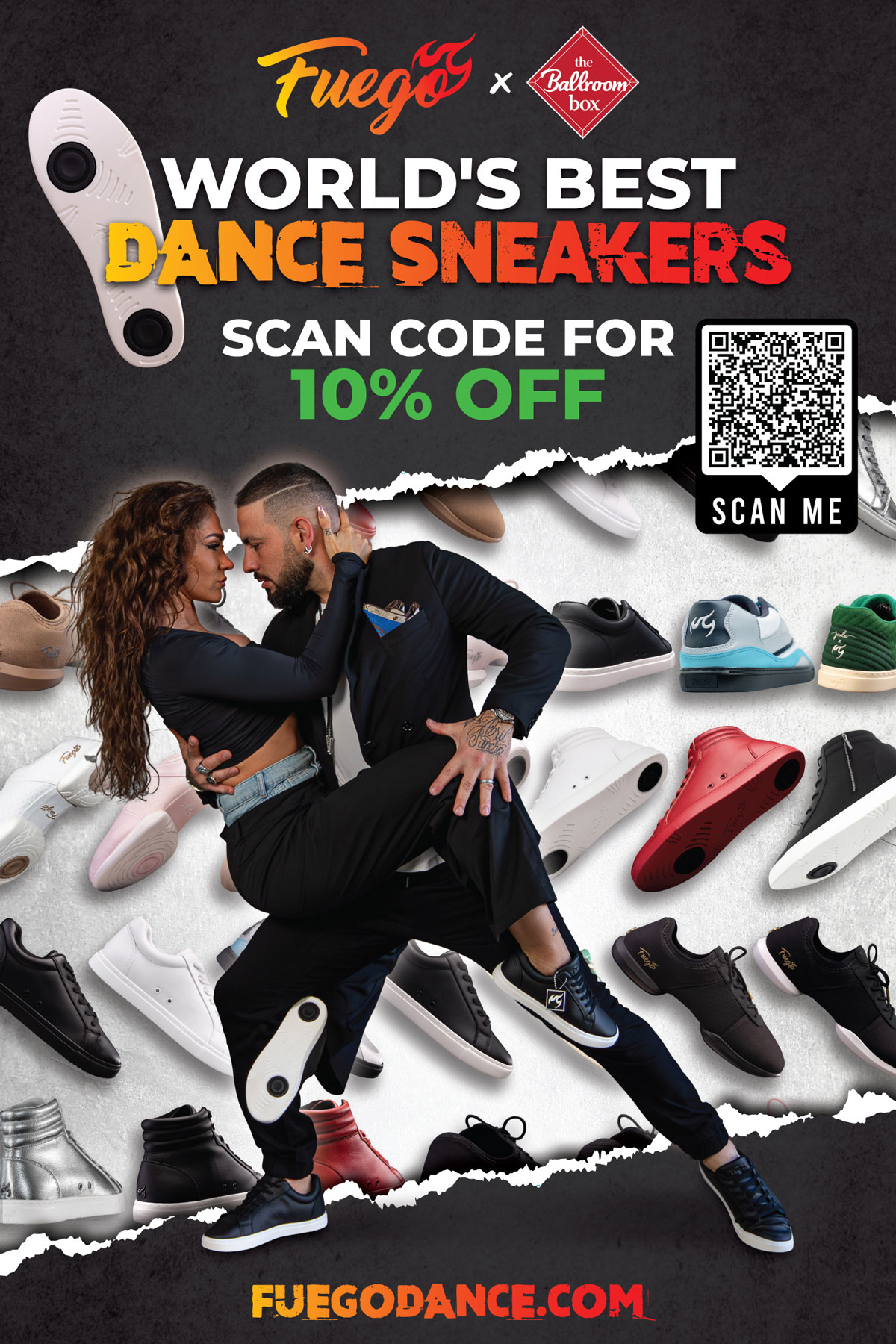 Fuego Dance Sneaker Poster